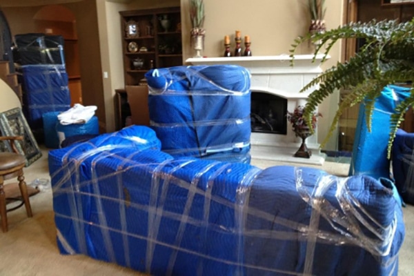 wrapped couches for transportation